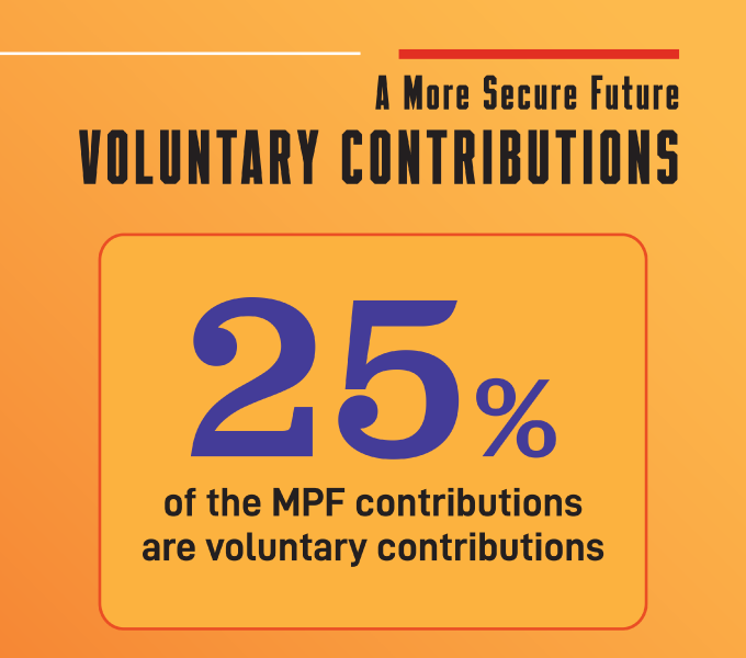 A More Secure Future Voluntary Contributions 20% of the Contributions and Voluntary Contributions
